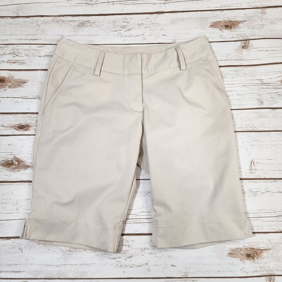 adidas Pants - Adidas Climalite cream colored bermuda performance golf shorts woman's size 4